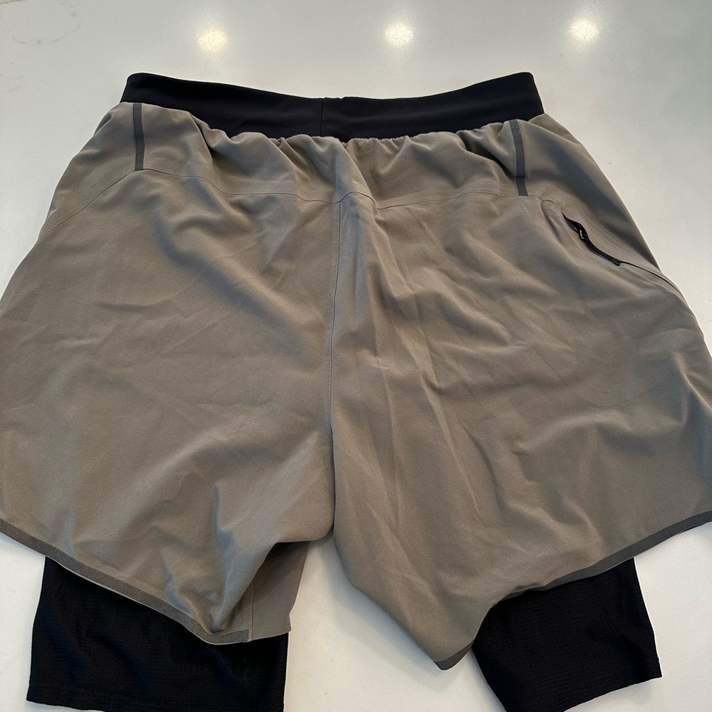 Men's Beige Athletic Shorts